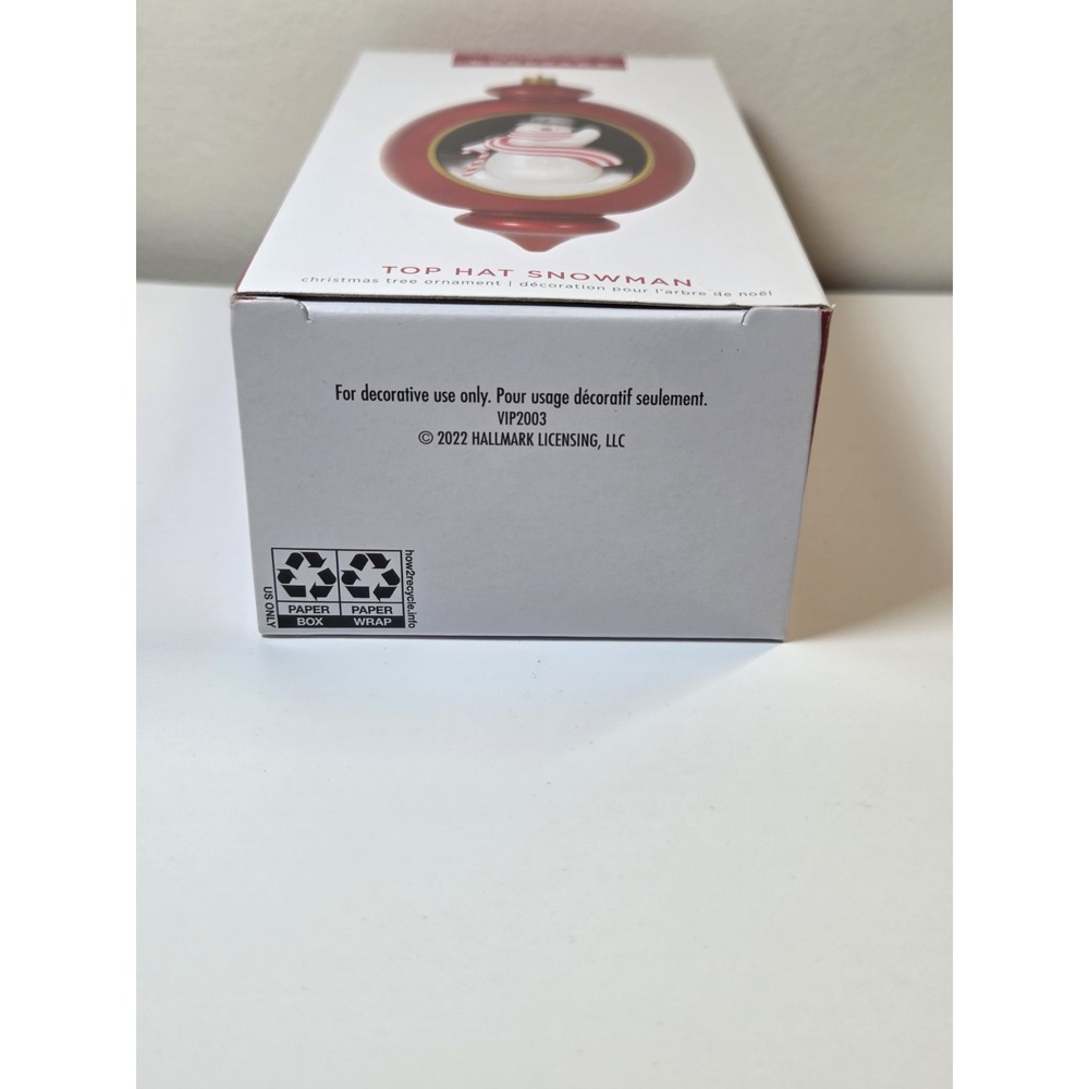 2022 Hallmark TOP HAT SNOWMAN‎ Keepsake Ornament Limited Edition - Brand NEW! - Picture 3 of 5
